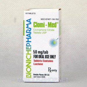 Clomi-Med (clomifene citrate) 50 mg/tab 60Tablets Bioniche Pharma