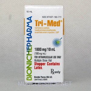 Tri-Med (trenbolone acetate, hexahydrobenzylcarbonate, enanthate esters) 1800 mg/10 m..