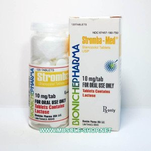 Stromba-Med (Stanozolol Tablets) 10 mg/tab 120Tablets Bioniche Pharma